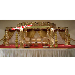งานแต่งงานทองคริสตัลไฟเบอร์ Mandap ไฟเบอร์คริสตัลงานแต่งงานเจดีย์ Mandap งานแต่งงานผู้ผลิต Mandaps - Product Image 1