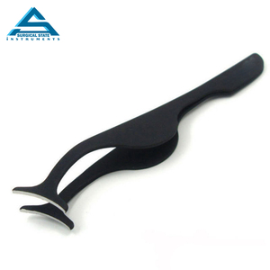 Juego de pinzas de extensión de cejas y pestañas curvas de calidad profesional tipo puntiagudo para uso de belleza al por mayor - Product Image 3