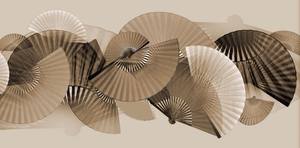 Abanico de mano de papel de bambú liso, barato - Product Image 4