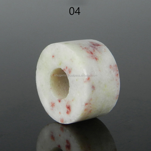 Cinnabar — perles à gros trous en pierres précieuses, pneu naturel lisse 14x8x5mm, IG0108 - Product Image 4