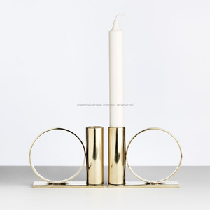 Portavelas de latón de alta calidad, nuevo diseño raro, soporte de exhibición de artículos de mesa, superventas para ocasiones navideñas - Product Image 3