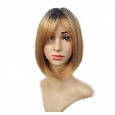Straight Blonde Wig With Fringe 83