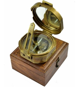 Calidad antigua Vintage 2,5 \ "latón pesado Brunton brújula náutica Steampunk vajilla para regalo de impresión de huecograbado de Halloween - Product Image 1