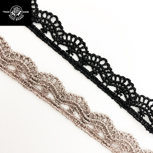 Tela de encaje guipur de alta calidad, encaje metálico soluble en agua de lujo y sexy para decoraciones, precios ecológicos y razonables - Product Image 1