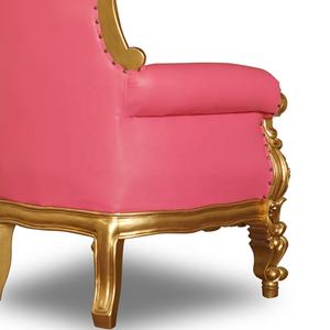 Chaise de trône en bois massif à dossier haut de luxe pour banquets de mariage royal Mobilier commercial pour hôtels, villas, salons - Product Image 6