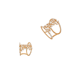 Lujoso anillo de bodas de diamantes de oro rosa para mujer elegante y elegante - Product Image 1