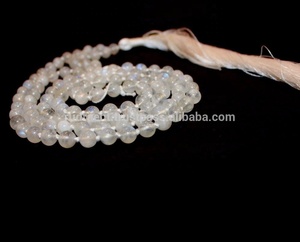 Collares Unisex de cuentas de piedra lunar de arcoíris borla de Yoga Mala con perla de diamante para ocasiones religiosas o fiestas regalo perfecto - Product Image 2