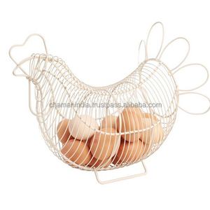 Support de panier à oeufs en forme de poulet, panier à fruits en fer forgé, panier à ustensiles de cuisine, panier de comptoir, panier de ferme - Product Image 1