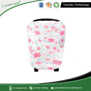 100% CPSC Certified Organic Cotton Stretchy Multi-Use Baby Car Seat Cover Canopy - Product Image 5