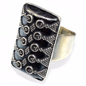 Anillo de plata de primera ley con forma de flor para mujer, sortija, plata esterlina 925, Estilo Vintage, oxidado, indio - Product Image 3