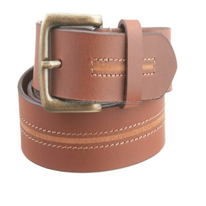 Cinturón casual de cuero de primera calidad para hombre, correa de cuero de grano hecho a mano, para Vaqueros, venta directa de fábrica - Product Image 1