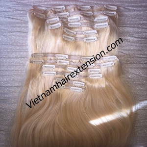 Extensiones de Cabello Humano Vietnamita 100% Virgen Remy Sedoso con Clip, Ondulado Profundo, 200g, 8"-32" - Product Image 1