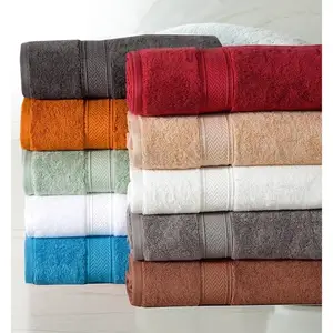 100% कपास सादे ठोस रंग का टॉवेल