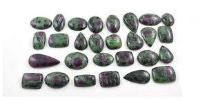 Zoisite rubis naturelle de qualité supérieure, cabochon, vente en gros depuis Jaipur, Inde, pour la fabrication de bijoux énergétiques et de guérison. - Product Image 4