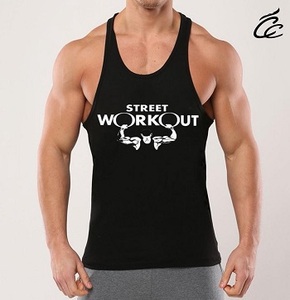 Fitness bodybuilding clothing custom Gym <b>Singlets</b> Stringer Bodybuilding <b>mens</b> tank top, Sport Cotton - Product Image 1