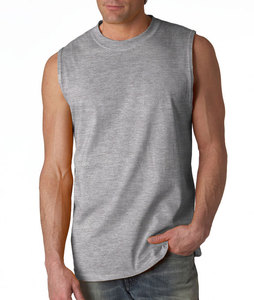 Camiseta Deportiva de Malla Transpirable para Hombre, Talla Grande, Cuello Redondo, Sin Mangas, con Estampado de Fitness Muscular, Servicio OEM - Product Image 3