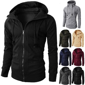 Sweat-shirt à capuche pour hommes, vêtement d'extérieur Slim avec fermeture éclair, veste chaude d'hiver, 2020 - Product Image 1