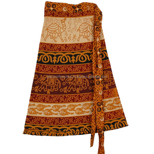 Rajasthani — jupe portefeuille en coton, imprimée artistique, élégante, pour femme, nouveauté - Product Image 2