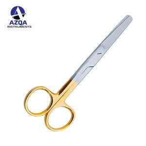 Gunting TC Iris 4.5 ", instrumen bedah gigi melengkung & lurus halus baja tahan karat gunting operasi medis - Product Image 2