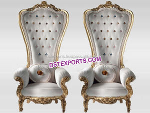 Best Muslim Wedding Carved Furniture Muslim Wedding <b>Gold</b> Designer <b>Sofa</b> Set Wedding Furniture - Product Image 4