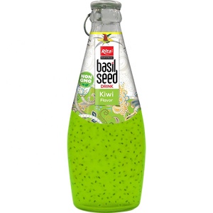 Puré de Semillas de Albahaca con Sabor a Melocotón de Grado Saludable de Alta Calidad, 290 ml, Servicio OEM/ODM, Botella de Vidrio Lista para Beber - Product Image 4