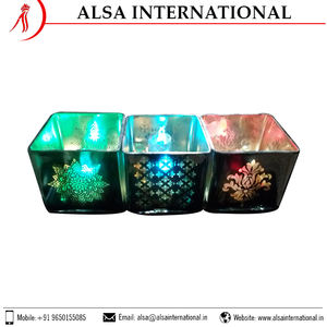 Candelabros votivos de cristal hechos a mano para la decoración del hogar, suministro al por mayor, artesanía de Metal impresa directamente de la India, compra a granel - Product Image 3