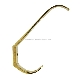 Luxurious Gold Wall Decor Heavy Duty <b>Hook</b> <b>Decorative</b> Brass Wall <b>Coat</b> <b>Hook</b> American Style Solid Brass Wall <b>Hooks</b> - Product Image 2