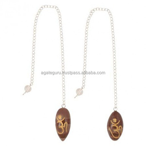 Pendule de Shiva Lingam Pendule d'Ohm gravé Reiki - Product Image 1