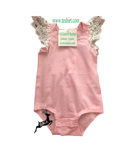 Organic Cotton Baby Romper Lace Style Bamboo Cotton Soft Kids Winter Wear Bulk Private Label India - Product Image 1