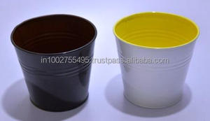 Jaune galvanisé grand et petit kit de seau de jardin Pots de plantes d'extérieur pépinière Pot de fleur conception outil de plantation à usage domestique - Product Image 3