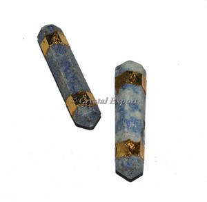Colgantes galvanizados de doble punta de sodalita, colgante de piedra con envoltura de alambre, Comprar ahora - Product Image 1