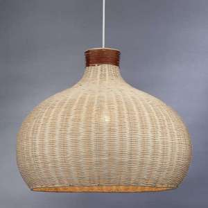 โคมไฟหวายทรงกลมทำมือ สไตล์โมเดิร์น  รักษ์โลก  สไตล์เอเชียผสมผสานแบบโบราณ สำหรับตกแต่งภายในบ้าน - Product Image 2