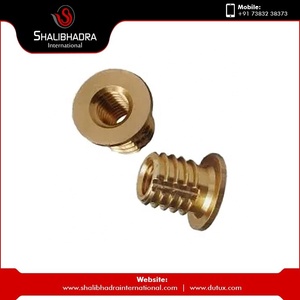 Écrous à insérer en laiton de taille M10 Écrous à vis à tête en laiton poli d'Inde - Product Image 3