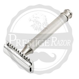 มีดโกนขอบคู่เพื่อความปลอดภัยมีดโกนหนวดโลหะทองเหลือง1556มืออาชีพจาก Prestige - Product Image 4