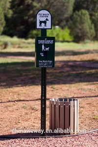 Station de gestion des déchets pour animaux de compagnie de type stand, vente en gros d'usine, station de déchets pour chiens en aluminium avec boîte de collecte, extérieur - Product Image 2