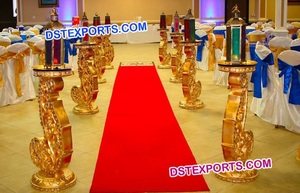 เสาAislewayงานแต่งงานล่าสุดที่มีเสาทางเดินงานแต่งงานพระพิฆเนศเสาไฟเบอร์ - Product Image 4