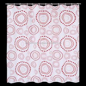 Very Beautiful <b>Bathroom</b> Curtain <b>Set</b> With Printed Circle Design <b>Shower</b> Curtain in India - Product Image 2