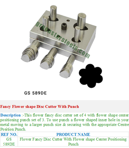 Green Stars Sa Pvt Ltd เครื่องตัดแผ่นรูปดอกไม้589DE พร้อมเครื่องมือเจาะและขึ้นรูปสำหรับอัญมณี - Product Image 2