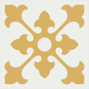 Azulejos de Piso Hechos a Mano de Alta Calidad, 150x150 mm, Estilo Moderno con Detalles Verdes para Interiores de Villas, con Superficie Antideslizante - Product Image 1