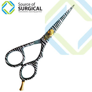 Ciseaux de rasoir de coiffeur professionnels en acier inoxydable lame droite tranchante poignée en céramique pour la coupe de cheveux amincissement-Type de beauté - Product Image 2