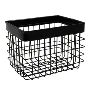 ตะกร้าลวดโลหะสีดำทรงสี่เหลี่ยมสำหรับอุตสาหกรรม - Product Image 1