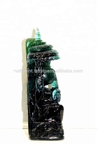 Estatua de Ganesha de fluorita Natural hecha a mano, escultura de cristal religiosa tallada a través de 9 '', patrón de Chakra de altura, Navidad - Product Image 5