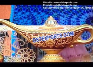 Decoración Moderna para Entrada de Boda en Blanco, Pilares Decorativos Colgantes de Fibra de Vidrio con Adornos Kundan - Product Image 6