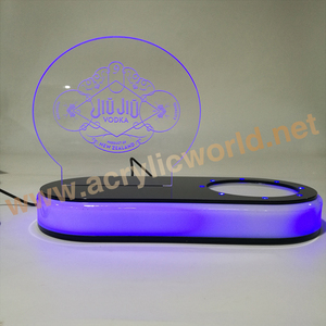 Présentoir LED en acrylique avec couleur et logo personnalisés, support de bouteille de vin écologique pour publicité, idéal pour spiritueux/liqueurs - Product Image 3