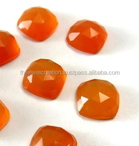Cojín de cornalina naranja Natural de 8mm corte Rosa cabujón suelto piedra preciosa venta al por mayor precio de fábrica tienda en línea ahora de fabricación - Product Image 1