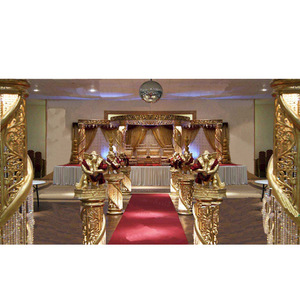 Mandril de cristal dorado brillante para boda, nuevos cristales decorativos para boda - Product Image 1