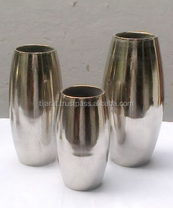 Florero de METAL decorativo antiguo, florero de aluminio para decoración del hogar, decoración de boda y fiestas - Product Image 6