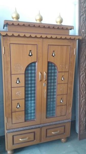 Pooja Mandir de madera para el hogar para exhibir carteles de pared Cajas de artesanías de madera - Product Image 4