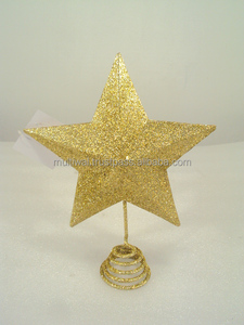 Metal Silver Glitter <b>Christmas</b> <b>Tree</b> Topper for Home Living Room <b>Table</b> Top Decorative Item - Product Image 5