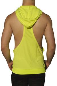 Débardeur à capuche pour homme, style streetwear, hip-hop, grande taille, respirant, séchage rapide, personnalisable, 100% coton, pour la salle de sport et le fitness - Product Image 2